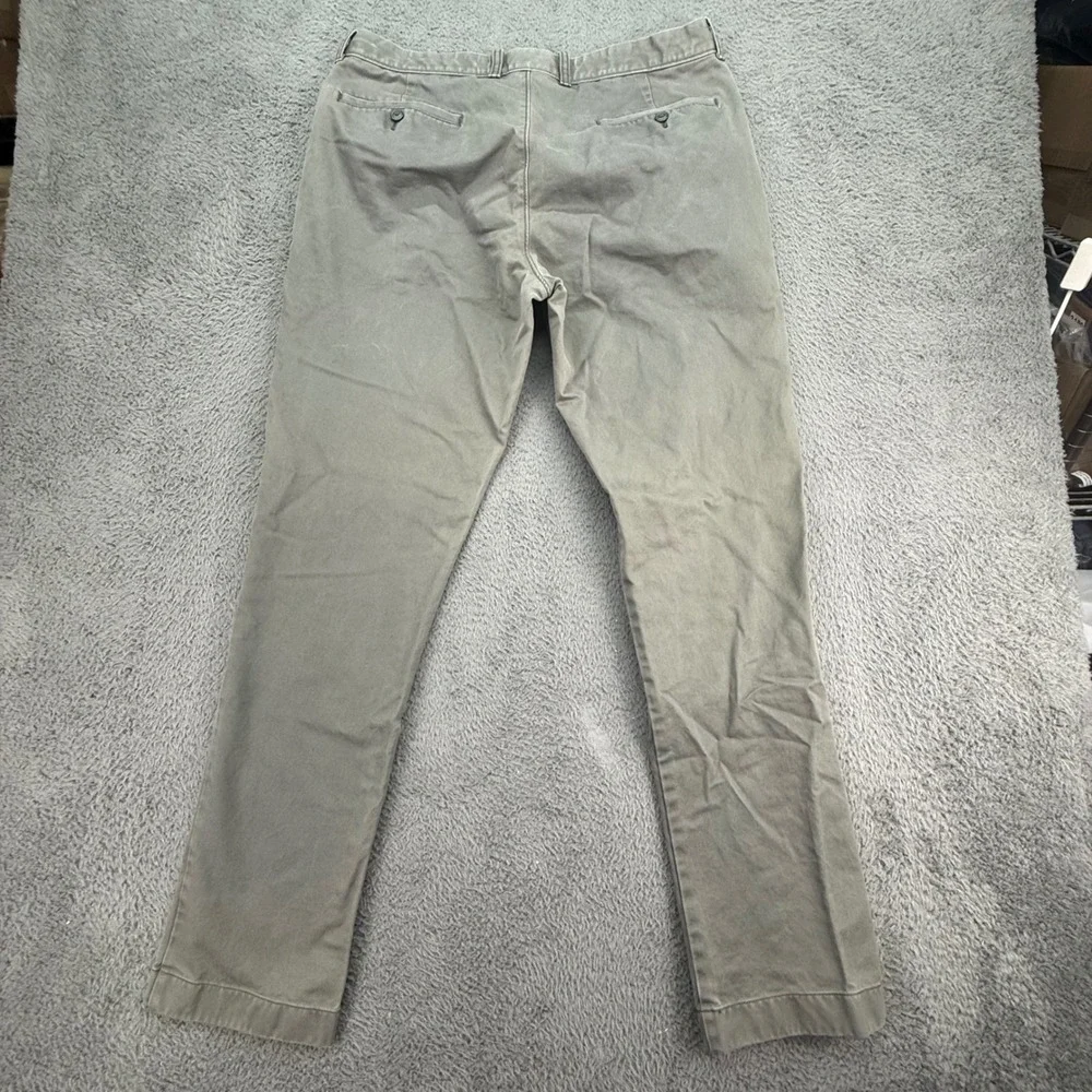J.Crew Essential 770 Chino Pants Mens 36x34 Olive Green Straight Fit Cotton